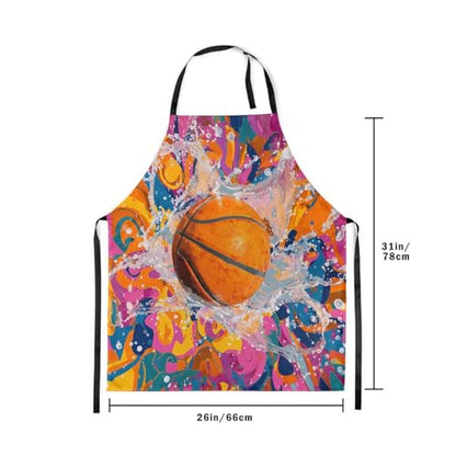 Castle Fairy Basketball Kitchen Apron - color: Graffiti Basketball