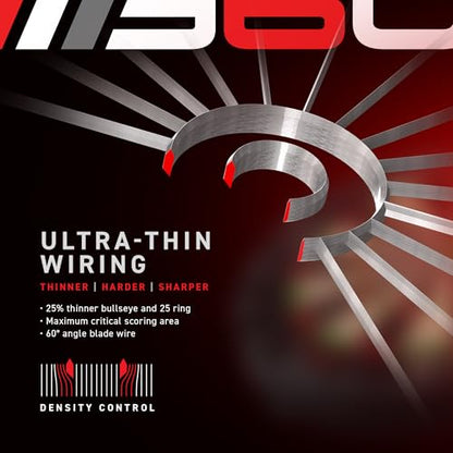 WINMAU Blade 360 Dartboard – Triple Core Carbon with Full Rotation System for Maximum Durability & Scoring Precision, Self-Healing Sisal, Rota-Lock Setup