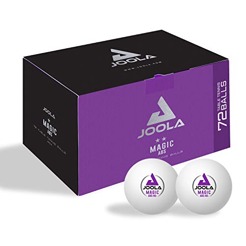 JOOLA Magic 2-Star ABS Training Table Tennis Balls - Includes 72 Balls for Table Tennis Training - 40+mm - Perfect Addition to Table Tennis Accessories - White