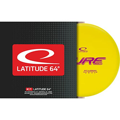 Latitude 64 Zero Medium Pure Disc Golf Putter | Straight-Flying Putter with Minimal Fade | Soft & Grippy Zero Medium Plastic | Reliable Control for All Skill Levels | 170-176g