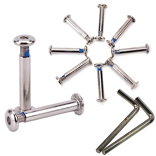 10 Pack Inline Skates Wheel Mounting Screws and Bolts Set Roller Skating Brake Mount Screw Bolt Kit for Roller Blade Wheels Replacement Adjustable Inline Skate Roller Hockey Wheels Repair