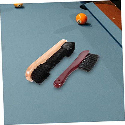 Billiards Pool Table and Rail Cleaning Set 2 Pcs Billiard Brush Kit Pool Table Cleaning Brush Supplies