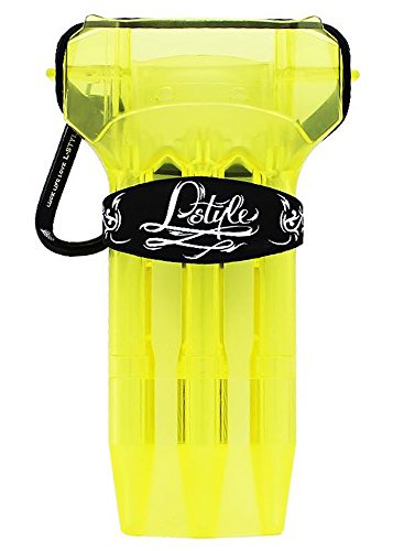 L-style Dart Case: Krystal One Hard Shell Dart Set Holder for Soft Tip and Steel Tip - color: Yellow