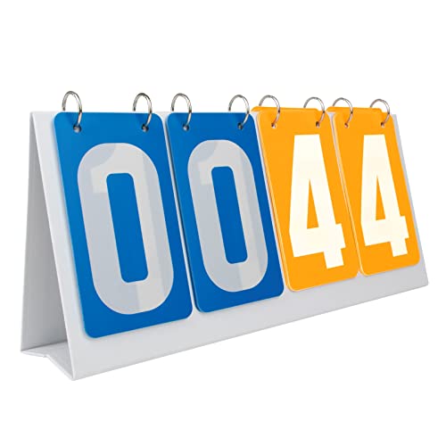GOGO 4-Digital PVC Score Keeper Tabletop Scoreboard Portable for Match - color: Blue & Yellow Card