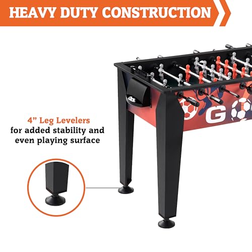 Hall of Games Foosball Tables Multiple Styles, Soccer with Durable & Stylish Designs with Tabletop Sports Soccer Balls, Perfect for Family Game Rooms | Multiple Styles - style: 54" - Arcade