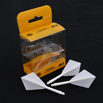 CUESOUL ROST Integrated Dart Shaft and Flights Medium,Diamond Shape,Set of 3 - color: White