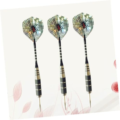 3pcs Professional Needle Tipped Darts Spider Pattern Aluminum Shafts and Flights for Sports Events and Recreational Play