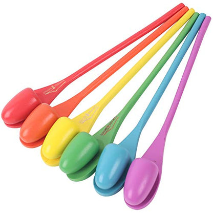 LovesTown 12 PCS Egg Spoon Race Game Sets, Wooden Balance Relay Games for Kids Carnival Birthday Party Outdoor Games (Pack of 2) - size: Medium (Pack of 2)