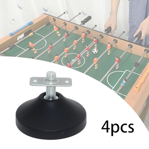 Foosball Table Adjustable Feet - 4 Pc Set for Pool, Ping Pong & Soccer Tables - 88mmx68mm (3.5x2.7 in) Leveling Legs