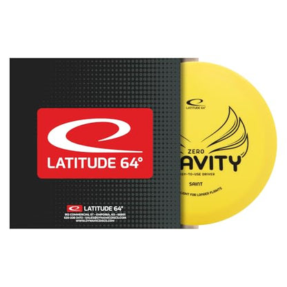 Latitude 64 Gravity Saint | Stable Disc Golf Fairway Driver | Floats in Water | Lightweight w/High Glide & Precise Control | Beginner Frisbee Golf Driver | Grippy Base Plastic | 120-130g (Yellow) - color: Yellow