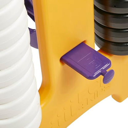 ECR4Kids Jumbo 4-to-Score Giant Game with 42 Rings and Reset Sliders, Kids Games, Purple/Gold - color: Purple/Gold
