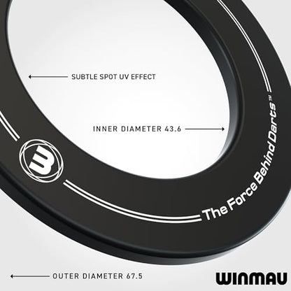 WINMAU Diamond Plus Dartboard - PDC Tournament Dart Board with High-Density Sisal & Reduced Bounce-Out Wiring - Available as Board Only, Surround Set or Cabinet Set with Steel Tip Darts