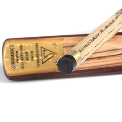 CUESOUL 57" Handcraft 3/4 Jointed Snooker Cue with Mini Butt End Extension +Cue Towel+ Joint Protector