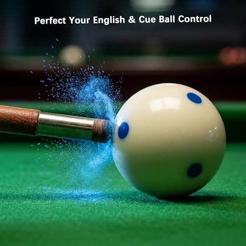 6 Dots - Spot Pool - Billiard Practice Training Cue Ball 6 oz - 2 1/4" Blue - color: Blue