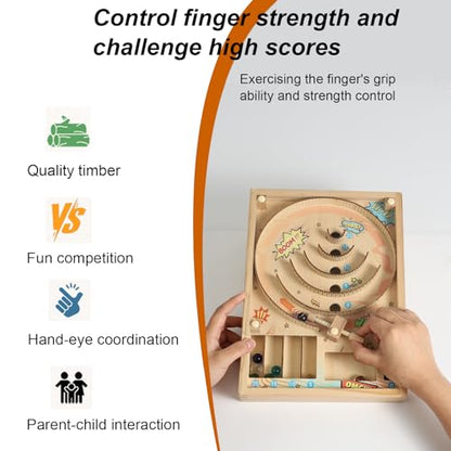 Family & Party Fun Pinball Table -Beigewith Colorful Balls, Portable Home & Birthday Parties, and Social Gatherings, Party Game Board | Playful Design | Durable Game Board, Pinball Machine