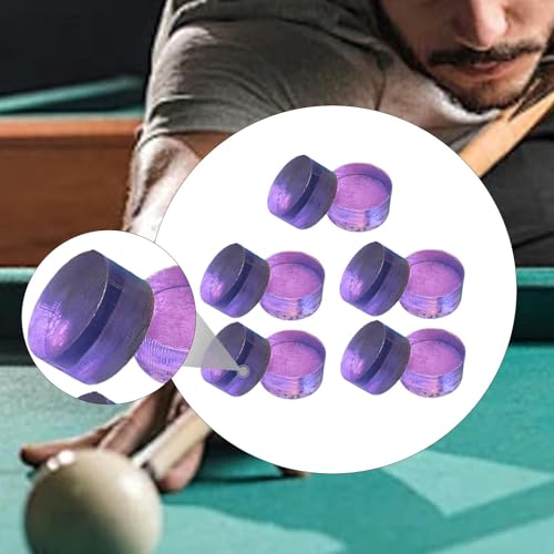 10 Pieces Break Jump Clear Cue Tip Billiard Pool Cue Tip Hard Professional Replacement for Player Billiard Beginners Snooker - color: Purple