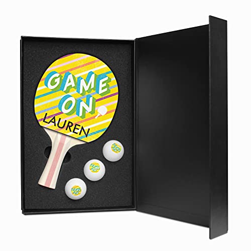 Infusion Ping Pong Paddle and Balls Boxed Gift Set - color: Game On