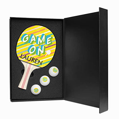 Infusion Ping Pong Paddle and Balls Boxed Gift Set - color: Game On