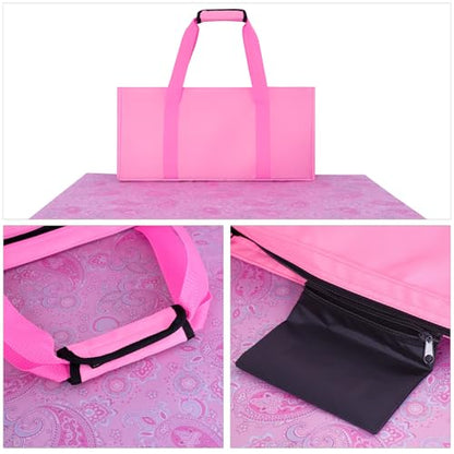 American Mahjong Game Set, 166 Pink Tiles, Pink Bag and Accessories, 4 All-in-One Transparent Rack/Pushers, Mahjong Tiles Set - color: Pink