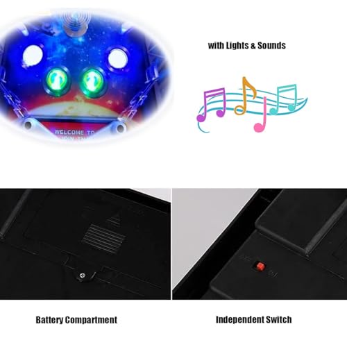 Electronic Tabletop Pinball Game - Retro Arcade Machine with Lights, Sounds and Scoreboard, Desktop Ball Shooting Toy, for Family Kids