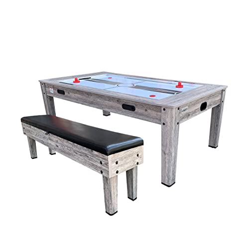 Luxor 7.5-Foot 4-in-1 Multi-Game Swivel Pool Table - Billiards/Pool, Ping Pong, Hockey & Dining