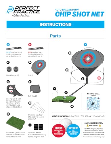 Perfect Practice Putting Mat & Chipping Net, Indoor & Outdoor Putting Green, Chipping Mat for Home & Office, Premium Golf Training Aids for Putting Practice with Realistic Turf, Golf Gifts for Men - style: Chipping Net (11')