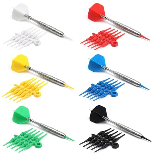 Foilswirl 60 Pcs 2ba Electronic Dart Tips Plastic Dart Tips - Universal Plastic Soft Tip Points - color: Mixed Colors