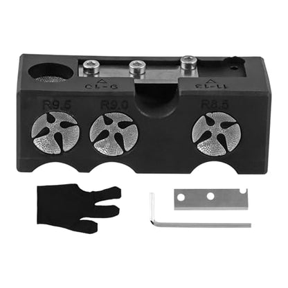 Billiards Pool Cue Tip Shaper, Pool Cue Tips Replacement Kit, 11-in-1 Tips Accessories Tool for Billiards Enthusiastsm