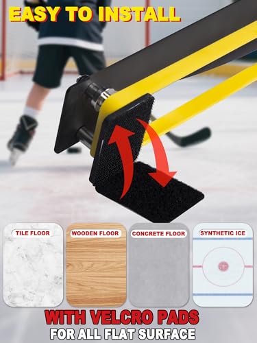 kasifei Professional Steel Hockey Training Passer, 24" Double-Sided Puck Rebounder, Shooting and Passing Practice Aid