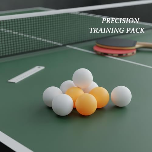 Table Tennis Balls 10 Pack, Multicolor 40mm+ PVC Plastic Ping Pong Balls for Training Drills and DIY Crafts (10-Pack)