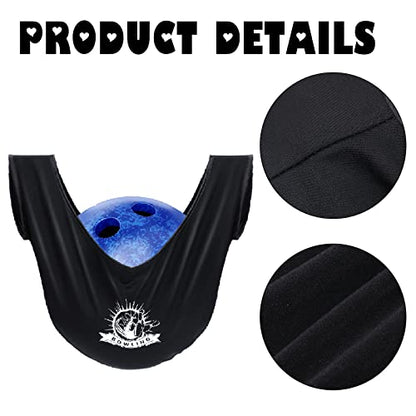 2 Pcs Washable Bowling Ball Polisher Bags Bowling Ball Cleaner Holder Bags Black Bowling See Saws Bowling Cleaner Towels for Bowling Ball Cleaning