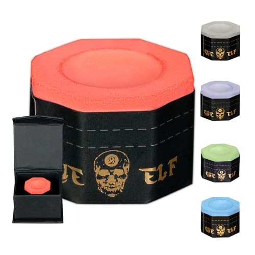 CUEELF Pool Chalk Premium Pool Cue Chalk Billiard Pool Stick Chalk Billiards Chalk-Blue,Green,Pink,Purple or Grey - color: Octagon-Rose red