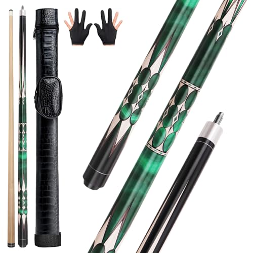 Carbon Fiber/Canadian Maple Pool Cue Stick 58" 20oz, Professional Billiard Stick with 3/8×8/5/16x18 Pin Joint & 13mm Tip, Pool Sticks for Adults Bar or House Use for Billiard Players - style: B88 Pool Cue with Case