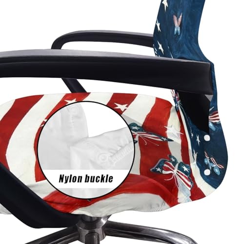 Office Chair Cover America 250, Removable Office Computer Game Chair Slipcovers Stretchy Polyester Covers for Reclining Racing Gaming Gaming Chair - color: America 250, size: Large