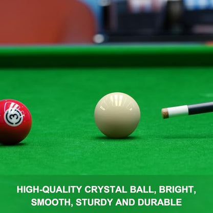 HMQQ 2 1/4" Pool Cue Ball and Professional AAAA Grade Billiards Balls, White Cue Ball, Set of 1,6oz - style: White Cue Ball