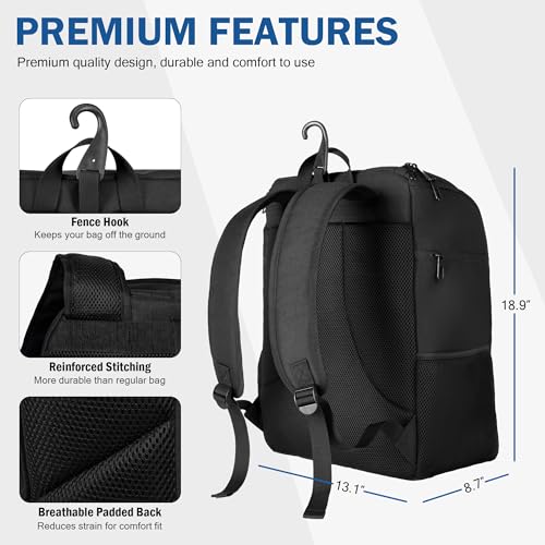 Pickleball Bag Backpack Fits 4+ Paddles, Large Pickle ball Bags for Men and Women with Shoe Compartment and Fence Hook, Great Pickleball Gifts