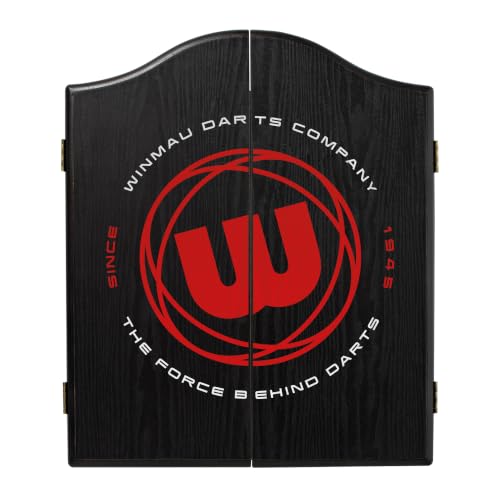 WINMAU W Roundel Logo Design Deluxe Dartboard Cabinet - style: Skull Deluxe