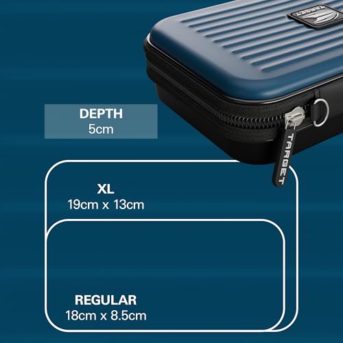 Target Darts Takoma XL Darts Wallet Case, Black – Holds 6 Darts, Protective EVA Holder with Double Zip Lock Pouches – Professional Dart Accessories - color: Black