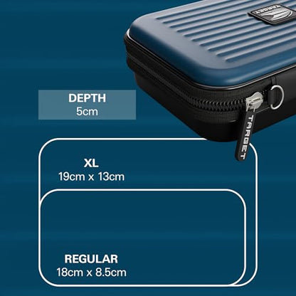 Target Darts Takoma XL Darts Wallet Case, Black – Holds 6 Darts, Protective EVA Holder with Double Zip Lock Pouches – Professional Dart Accessories - color: Black