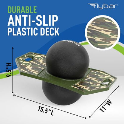 Flybar LED Pogo Trick Ball for Kids Balance Bounce Board w/Anti-Slip Deck - color: Camo