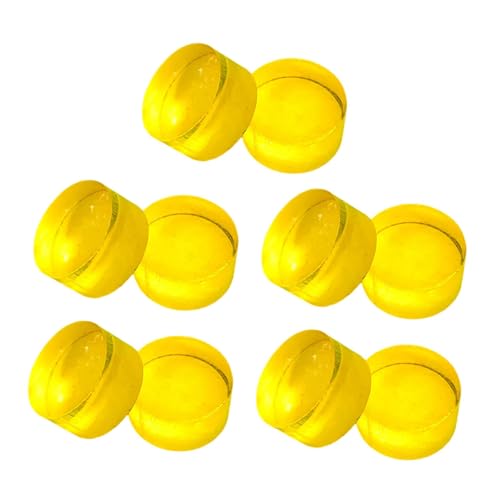 10 Pieces Break Jump Clear Cue Tip Billiard Pool Cue Tip Hard Professional Replacement for Player Billiard Beginners Snooker - color: yellow