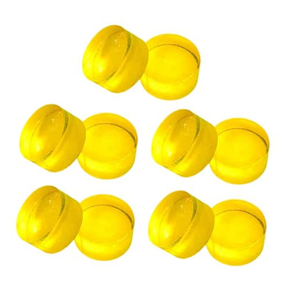 10 Pieces Break Jump Clear Cue Tip Billiard Pool Cue Tip Hard Professional Replacement for Player Billiard Beginners Snooker - color: yellow