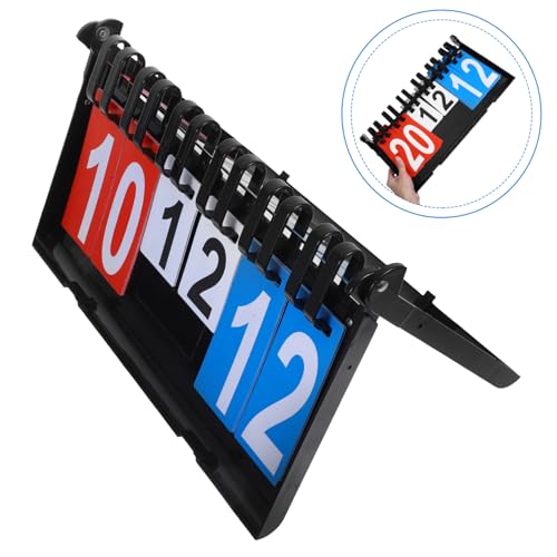 BESPORTBLE Portable Basketball Board Flip Scorekeeper for Soccer Tabletop Scoreboard Two- Display