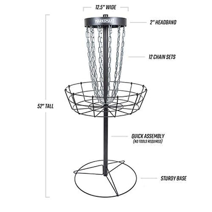 Dynamic Discs Marksman Lite Disc Golf Basket | Precision Frisbee Golf Basket | 12 Chain Portable Disc Golf Target | Easy Assembly & Lightweight