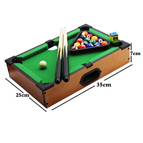 Pool Table Set Tabletop Billiards Chalk Game Child Adult