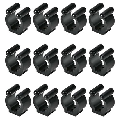 Pool Cue Holder Clamps(Include Screws), Billiards Snooker Cue Locating Clip Holder Regular Fishing Rod Storage Clips Black for Pool Cue Racks Include Screws (Large) - size: Large