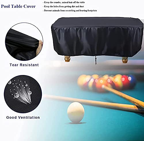 Onlyme Pool Table Cover, 7/8/9 FT Billiard Table Cover, Waterproof Dustproof Durable Table Cover for Snooker Ping Pong Tennis Table