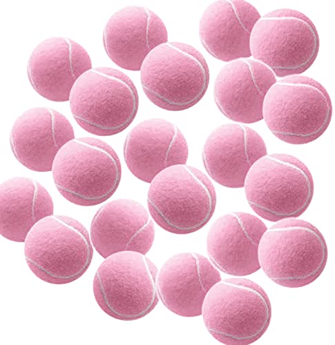 Tennis Balls, 12/18/24/36 Pack Tennis Balls Standard Size Tennis Training Balls for Adults Kids Lessons Practice or Playing with Pet - color: Pink, 12 Pack