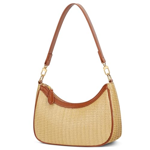 KKXIU Shoulder Bag for Women Cute Hobo Purses and Handbags Retro Clutch Underarm Purse | Cute - color: Khaki