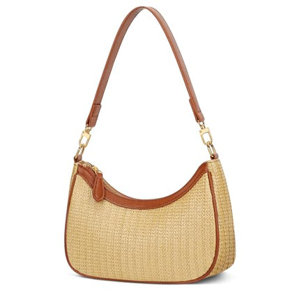 KKXIU Shoulder Bag for Women Cute Hobo Purses and Handbags Retro Clutch Underarm Purse | Cute - color: Khaki